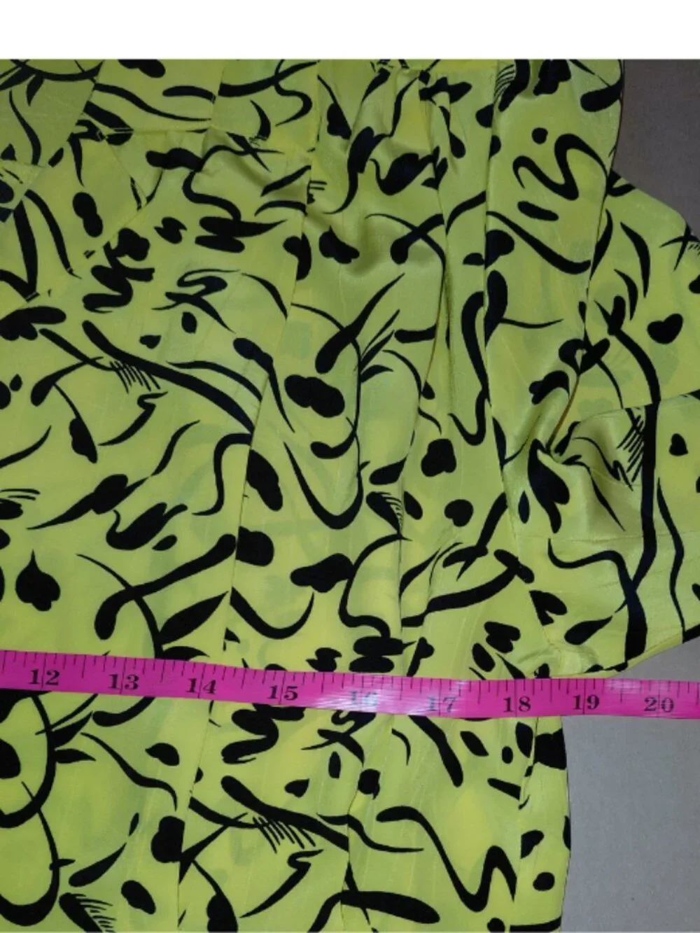 Nicola Vintage Abstract Blouse Made in Korea w/ Shoulder Pads Women's Size 10 - Picture 10 of 12